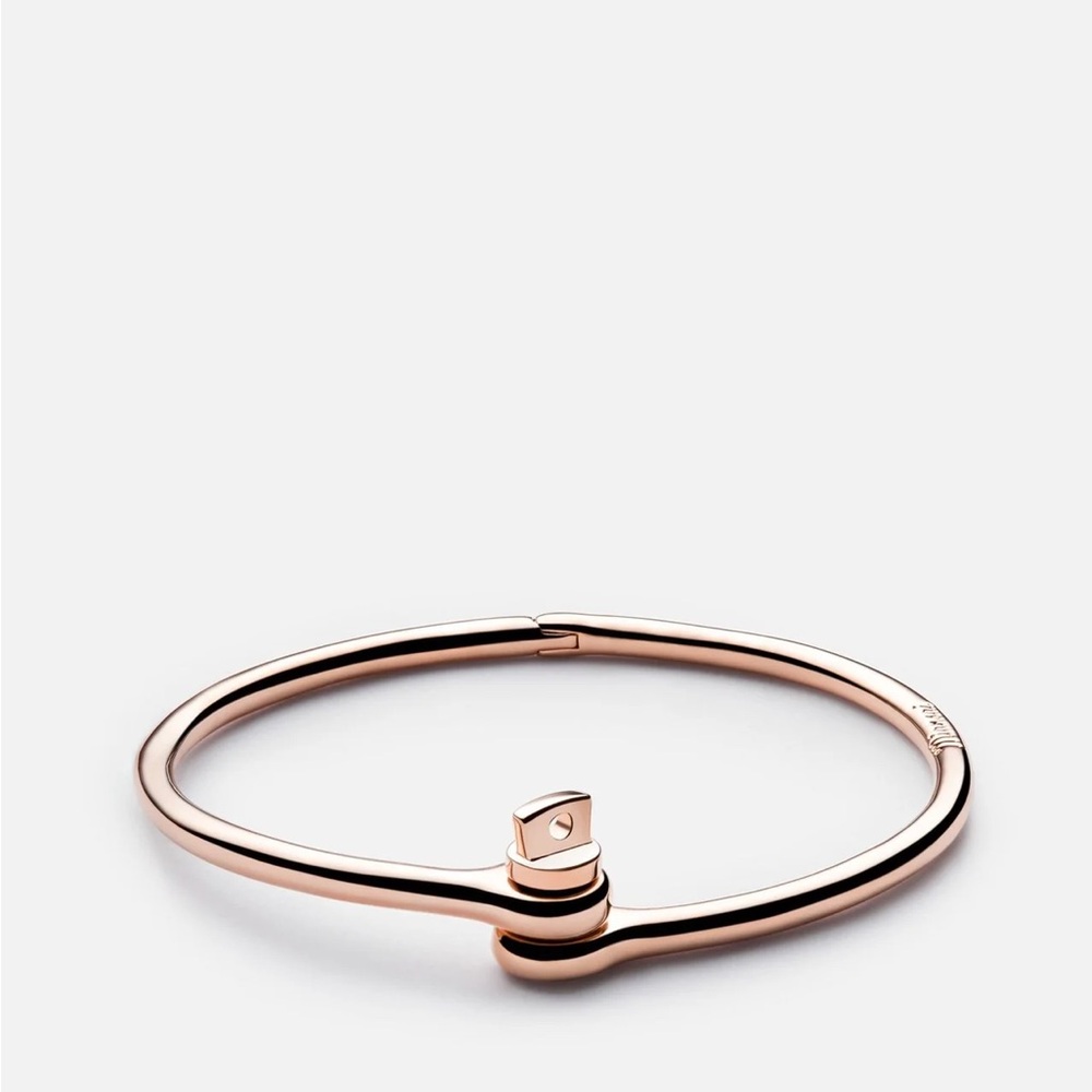 MIANSAI Thin 18K Rose Gold Reeve Screw Cuff Bracelet